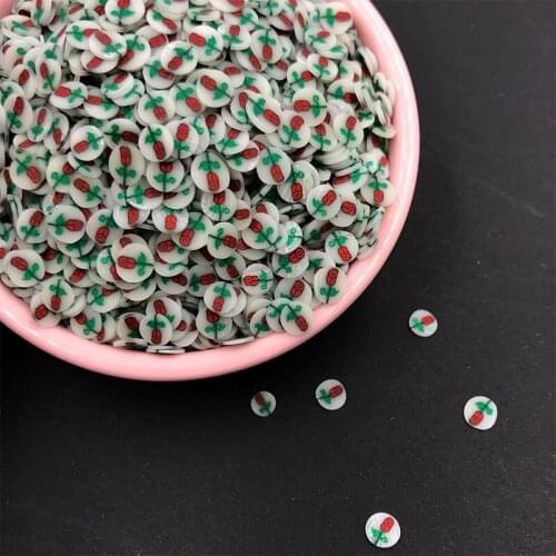 50g Rose Flower Clay Sprinkles for Crafts Making Polymer Clay Round Slice for Crystal Mud Filling DIY Nail Art Decoration 5mm