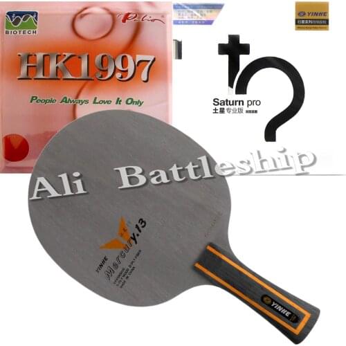 Pro Table Tennis Combo Racket Yinhe Mercury.13 Y-13 Blade with Palio HK1997 Biotech and Yinhe Saturn Pro Rubbers