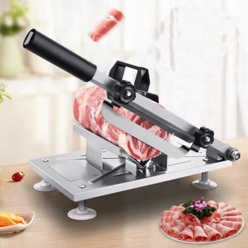 Meat slicer Manual Sliced cutting Machine Automatic delivery Frozen Beef Mutton Roll Cutter for Kitchen commercial