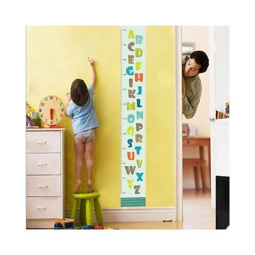 Removable Alphabet Height Chart Measure Wall Sticker Decal for Kids Baby Room