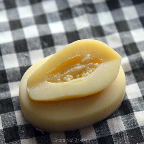 Silicone Molds Soap Mold Handmade Fruits Papaya Shapes Soaps Mould Aroma Stone Molds Silica Gel Silicone Rubber PRZY 001