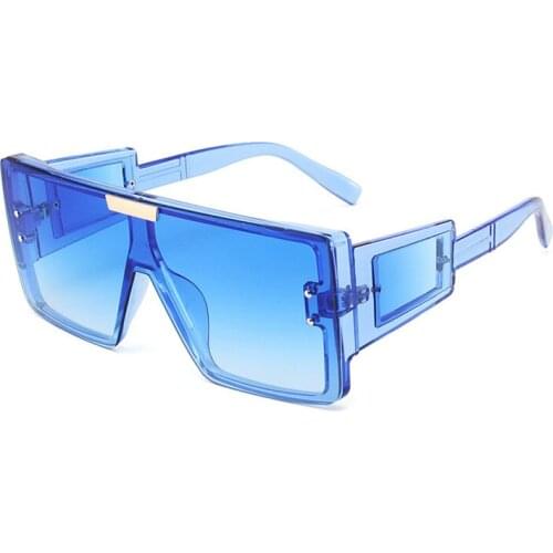 New Big Frame Sunglasses Women Oculos Square Lens Men Eye Sun Glasses Woman Brand Design Shades Female Gafas De Sol UV400