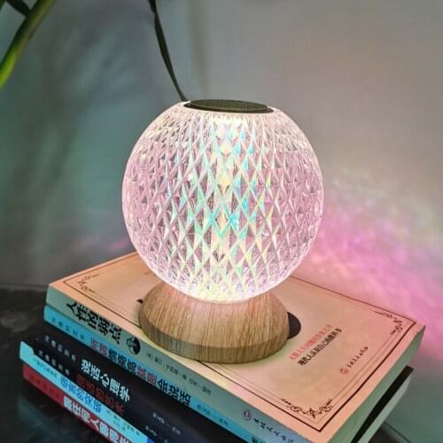 Modern Crystal Ball Night Light Usb Touch Sensor Desk Lamp Decor Restaurant Table Lamp Bedroom Bedside Lighting Fixture Bed Lamp