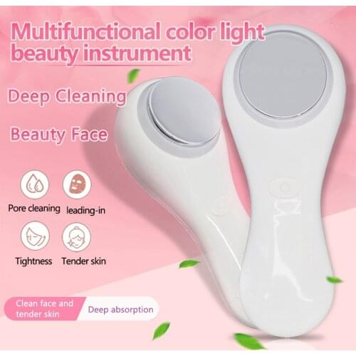 Face Washing Tool Whitening Beauty Instrument Facial Body Cleaner Massager Face Lift Skin Tightening Deep Clean With Color LED