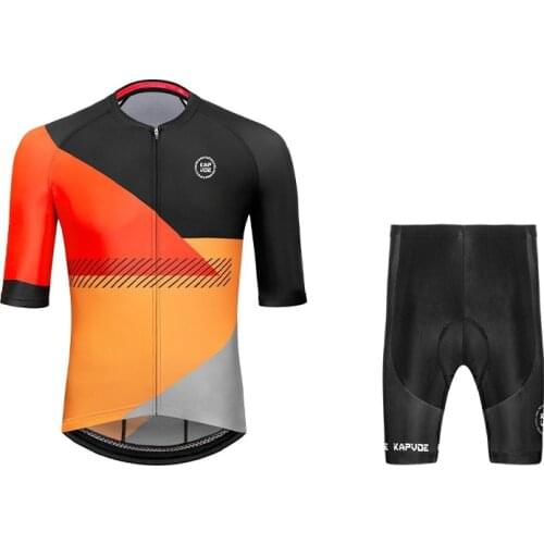 2021 Kapvoe New Cycling Jersey Set Men Mountain Summer Breathable QuickDry Bicycle Clothing Mtb Triathlon Maillot Ciclismo