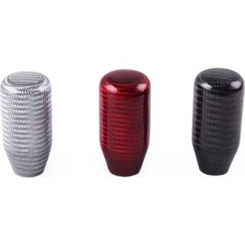 Universal Carbon Fiber Style Manual Stick Gear Shift Knob Head Replacement for Car ручка кпп peugeot 307 shift knob