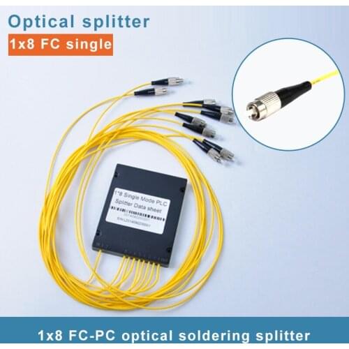 Fiber Optic splitter FC UPC 1x8 FTTH PLC ABS type FC FBT PLC 1x8 PLC Singlemode optical splitter FC/UPC Free shipping
