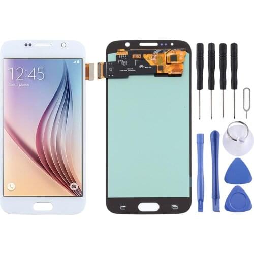 OLED Material LCD Screen and Digitizer Full Assembly for Samsung Galaxy S6