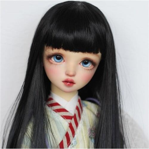 1/3 1/4 1/6 1/8 Long Fashion Style Black Hair High Temperature Wire For BJD Doll Wig