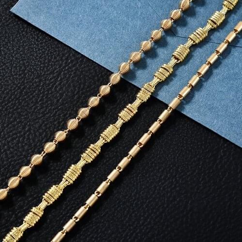 1 meter DIY Gold Brass Chains Handmade Metal Necklace Accessories Hot Selling Statements Copper Bag Clothing Accessory CS712