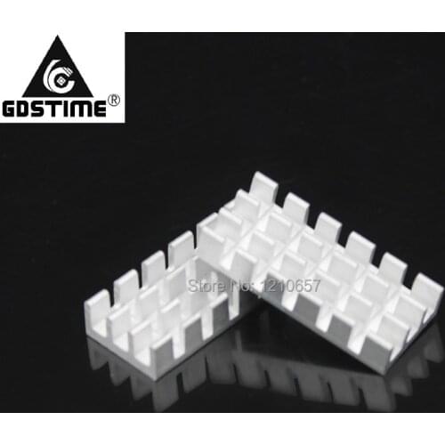 100pcs LOT 25 x 11 x 5mm Silver 3M Tape Aluminum Heat sinks IC Chip Cooler Cooling Heatsink