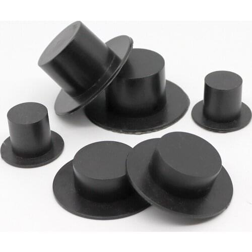 24Pcs Mini Clown Hat Snowman Hat Black Plastic Hat Doll DIY Accessories Jewelry Crafts Ornaments Christmas Home Decoration