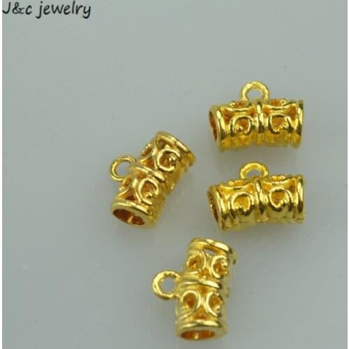 30pcs Gold color hollow metal connetc bead diy charm beads for bracelets jewelry making 33138A