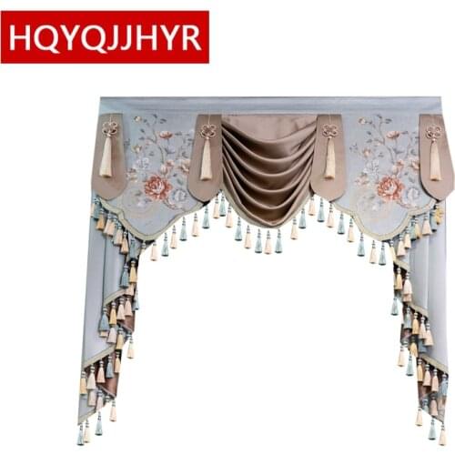 8 Style luxurious Valance customized for villa apartment living room hotel bedroom window