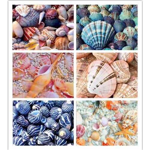 DIY Diamond Embroidery Seaside shell 5D Diamond Painting Cross Stitch Rhinestone Mosaic Needlework Craft Home decoration gifts