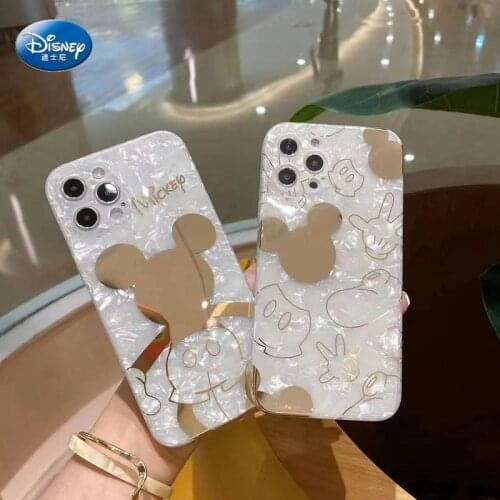 Hot stamping disney Mickey Minnie phone case For iphone 12 11 Pro Max XR XS 7 8 Plus case Fashion Shell Pattern Full Cover Case