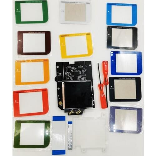 DIY Colorful screen lens OSD RIPS Larger LCD High definition iPS Backlight Kit For GameBoy DMG GB Console DMG IPS LCD Display
