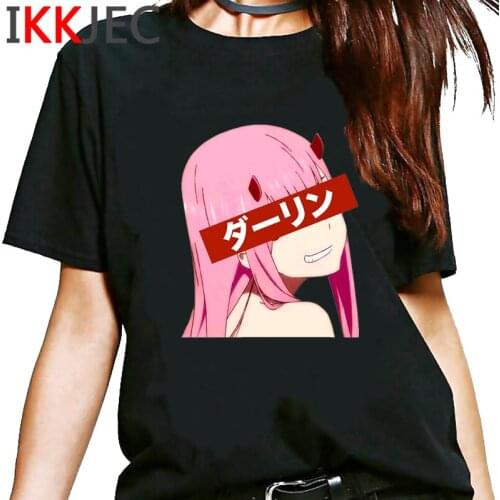 Darling in the Franxx Zero Two Aesthetic Manga tshirt men harajuku kawaii japanese harajuku graphic tees tshirt couple clothes