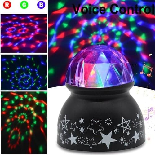 Disco Light Ball LED Water Pattern Party Lights Strobe Lamp Stage Par Light Dance Parties Birthday DJ Bar Wedding Show Club Gift