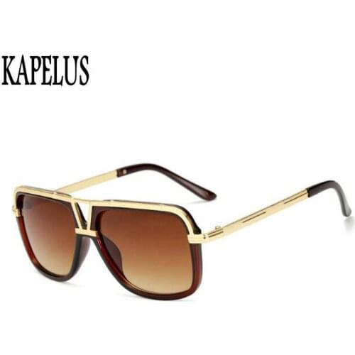 KAPELUS New Style European And American Personality And Fashionable Sunglasses Men And Women Retro Sunglasses Plain Mirror