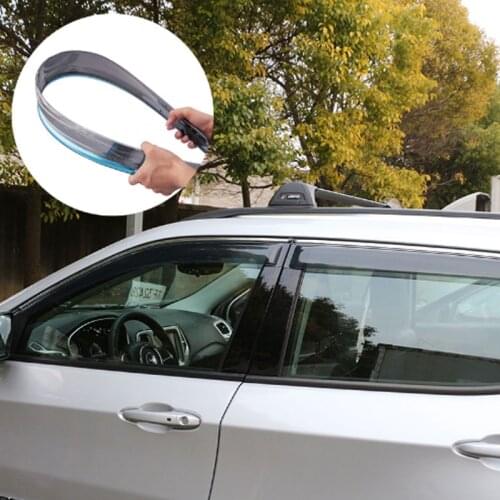 4Pcs/Set Car Windows Visors Awnings Wind Rain Deflector Visor Guard Vent Sticker Case For Jeep New Compass 2017 2018 Accessories