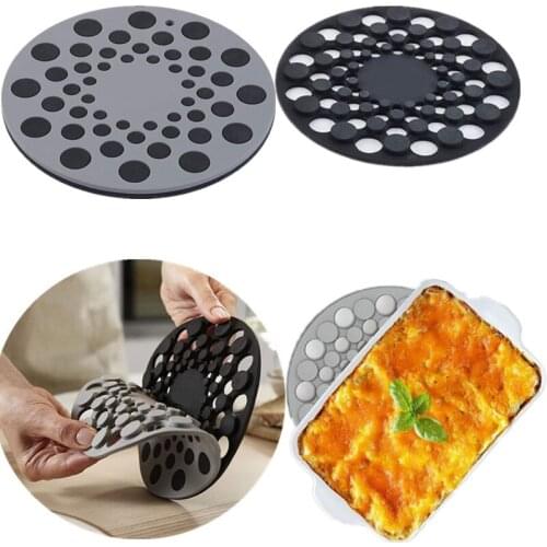 Round Heat Resistant Mat Leather Drink Cup Coasters Non-slip Pot Holder Table Placemat Kitchen Accessories 17x0.8cm Table Pads