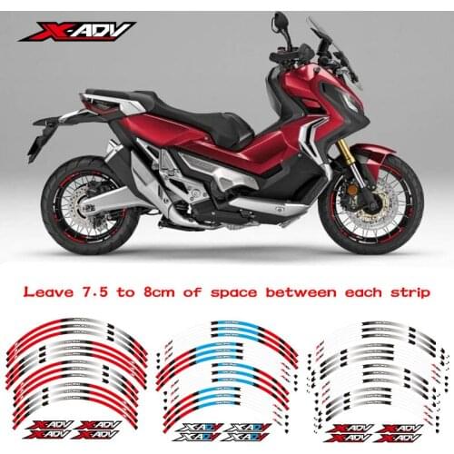 Hot sell Motorcycle front and rear wheels Edge Outer Rim Sticker Reflective Stripe Wheel Decals For HONDA XADV 2017 2018