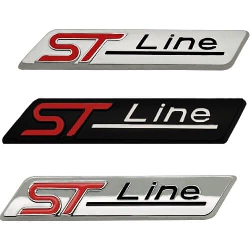 Metal 3D Car Sticker ST Line Emblem Badge Decals for Ford FIESTA FOCUS MONDEO Focus X Vignale ST Line Escape EcoBoost Explorer