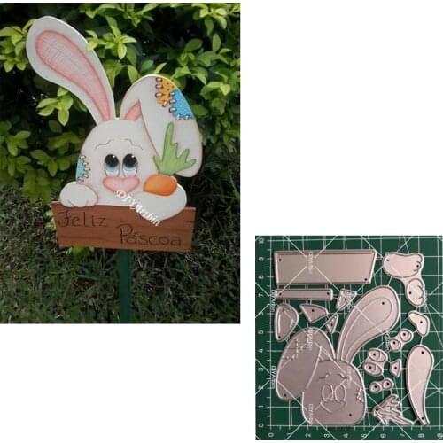 2021 Rabbit Metal Cutting Dies For Handmade Greeting Cards Frame Die Embossing Cutting Dies