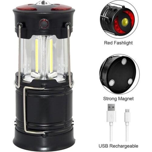 COB LED Mini Portable Lighting Lantern Outdoor Camping Light COB Retractable Lantern Emergency Flashlight
