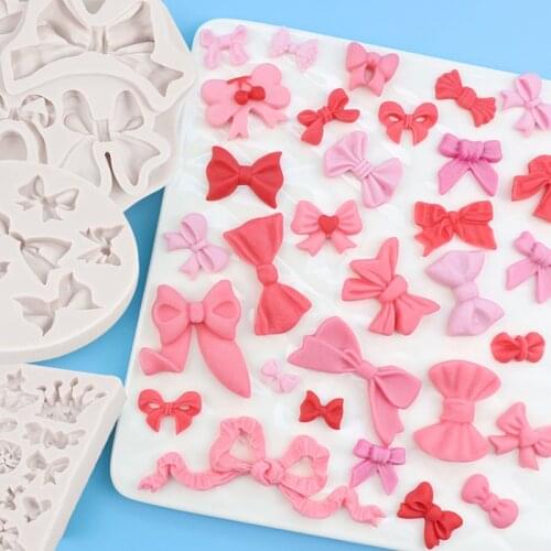 Multistyle Bowknots Shape Silicone Cake Mold DIY Chocolate Fondant Epoxy Mould Pastry Cake Decorating Tool Baking Accessories