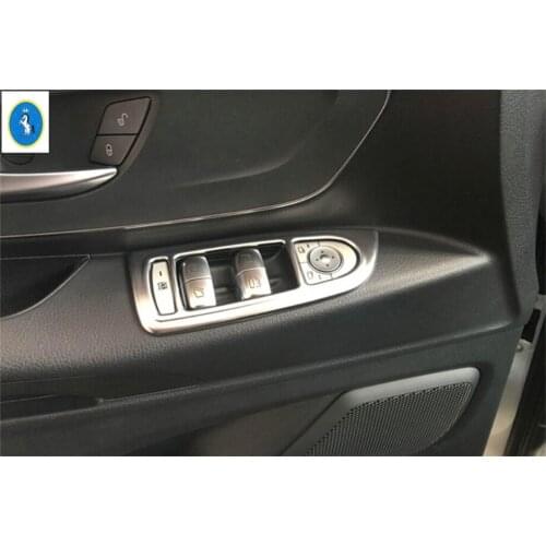 Yimaautotrims Armrest Window Glass Lift Button Panel Cover Trim For Mercedes-Benz Vito W447 2014 - 2021 ABS