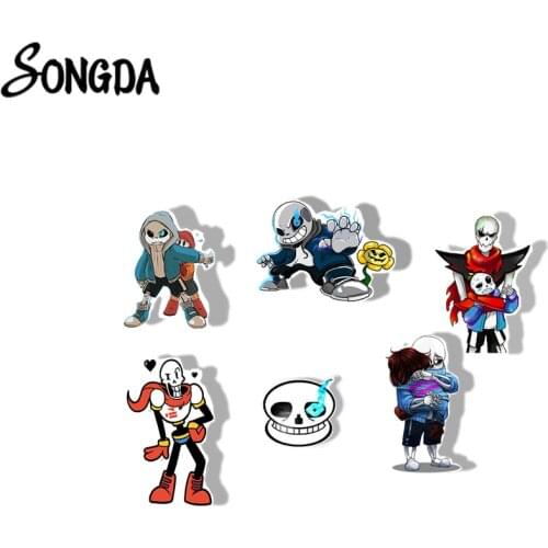 Newest Undertale Sans Game Acrylic Lapel Pin Cartoon Anime Figure Badge Brooches for Backpack Coat Cool Stuff Kids New Year Gift