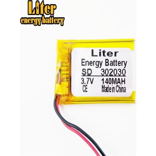 Polymer lithium ion battery 3.7 V, 302030, 032030 140MAH customized wholesale CE FCC ROHS MSDS quality certification