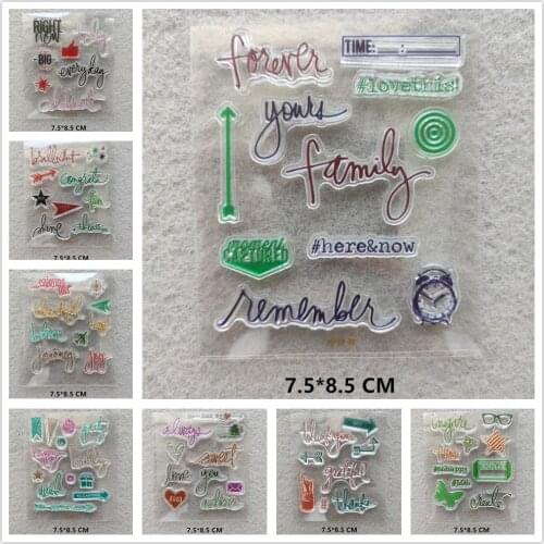 9 Styles) 2020 Letters Clear Stamps DIY Scrapbooking Craft Supplies Silicone Seal Custom Photo Album Transparent Stamping
