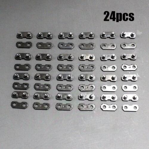 24Pcs 3/8'' Chain Link Repair Preset Straps For Chainsaw Preset Straps Garden Tool Practical
