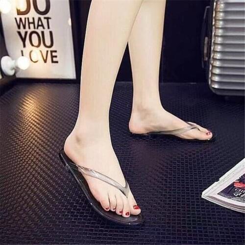 2021 New Fashion Women Outdoor Open Toe Slippers Flip Flops Shoes Woman Non-slip Bathroom Home Slippers Home Sandals Flip Flops