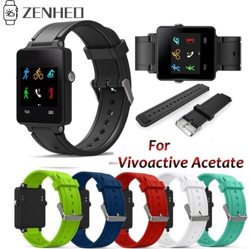 Silicone Wrist Band Strap For Garmin Vivoactive Acetate Sports Watch Band Replacement Watchband