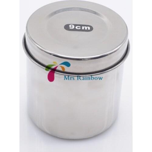 Dental 9CM Cotton Ball Gauze Tampon Jar Box Holder Stainless Steel High Quality Dentist Lab Disinfection Case Supplies
