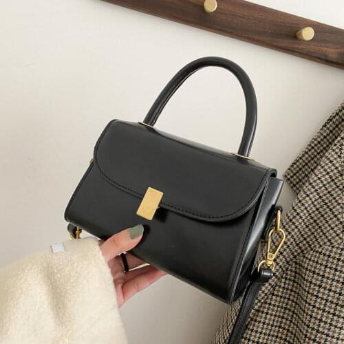 Crossbody Bag Women Shoulder Bag Female Designer Handbag Women Bag Purse Retro Fashion 2021 New PU Leather Simple Solid Color