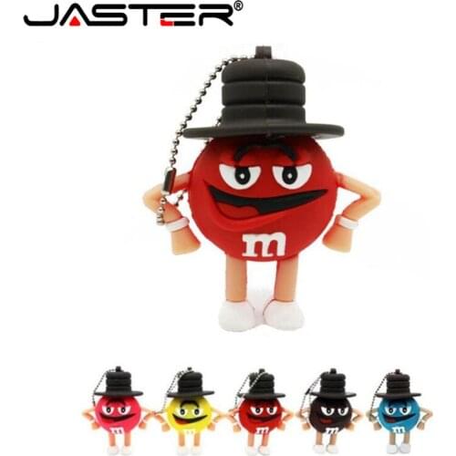 JASTER pendrive 32GB Animal USB flash drive Cartoon M&M flash memory card flash drive 64GB Usb stick Pendrive 16G The best gift