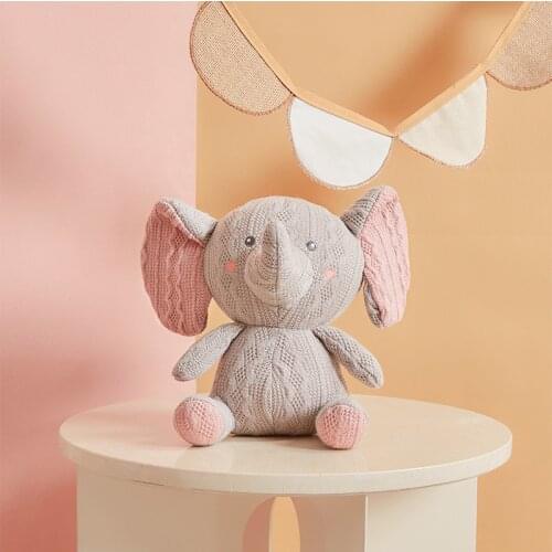 Soothing Pillows Cute Rabbit Bear Dog Elephant Unicorn Doll with Bell Kids Toy Childrens Room Decoration
