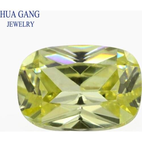 Baguette Shape Cubic Zirconia Stone Olive Brilliant Cut Loose CZ Synthetic Gems Beads For Jewelry AAAAA 4x6mm to 10x14mm