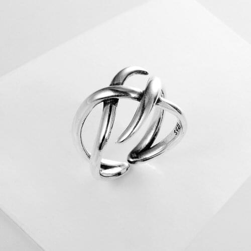 Vintage Silver Color Gothic Punk Open Rings New Design Finger Rings for Women men Party Jewelry Gifts