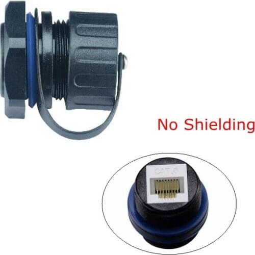 RJ45 Waterproof sockets connector, Ethernet LAN RJ 45 female outdoor AP M25 No shielding Straight head water proof plug adapter