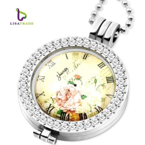 My coin necklace "Clock" 33mm coins disc fit 35mm coin holder with bead chain 6 styles can choose MICP62-67