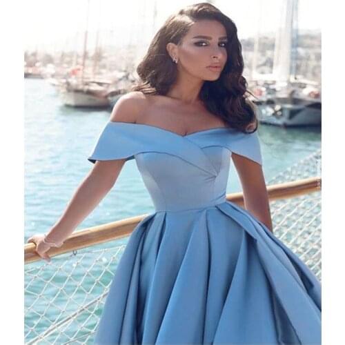 Elegant Women Evening Dress Off The Shoulder Floor Length Prom Dresses Formal Long Party Dress Evening Gown
