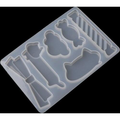 13MC Crystal Epoxy Resin Mold Hair Clip Barrette Casting Silicone Mould DIY Crafts Jewelry Hairpin Making Tools