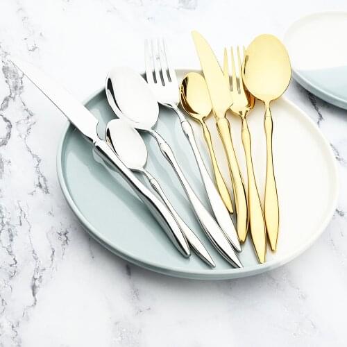 18/10 Knife SpoonsCutlery Set Silver Dinner Set Classic Restaurant Stainless Steel Kitchen Wedding Dining Dinnerware Tableware