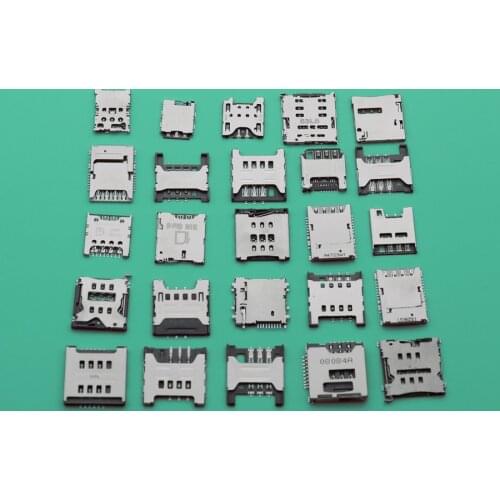 25models SIM card Reader Tray holder connector socket For Samsung AUSU Xiaomi Huawei Lenovo iPHONE NOKIA MOTOROLAY BLACKBERRY